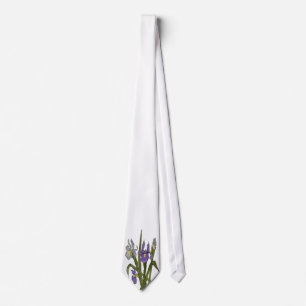 Lila & blau Iris Wasserfarbenhochzeit Krawatte