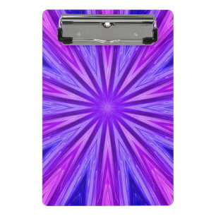 Lila/blau Kaleidoskop Mini-Zwischenablage Mini Klemmbrett