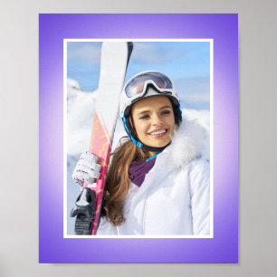 Lila Blau Rosa Aura Farbverlauf Foto Rahmen Poster