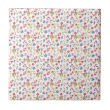Lila Blau Rote Aquarell-Wildblume