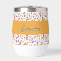 Lila Blau Rotes Wasserfarben-Monogramm Name