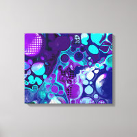 Lila, blau und Aquamarin Abstrakt Moderne Kunst