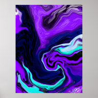 Lila, blau und Aquamarin Abstrakt Moderne Kunst