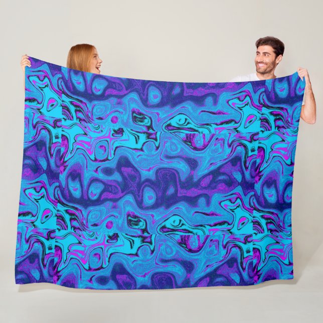 Lila, blau und rosa Feuerstein 2 Fleecedecke (Beispiel)