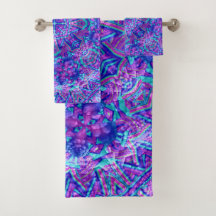 Lila & Blau Vintages Fraktal Kaleidoskop