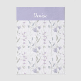 Lila Blaue Aquarell-Wildblume Seidenpapier