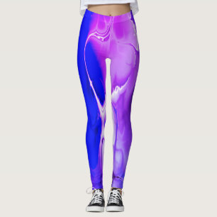 Lila blaue Blitzkunst coole Leggings