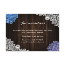 Lila blaue Blumen-Hochzeits-Hotelunterkunft