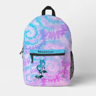 Lila blaue Gefärbte Krawatte gedruckter Backpack Bedruckter Rucksack