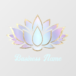 lila-blaue Lotus-Blume Fensteraufkleber