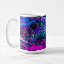 Lila, blaue, moderne Abstrakte Fluid Art Marmorzel