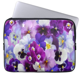 Lila-blaue Pansy-Blume Laptopschutzhülle