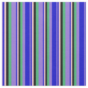 Lila, blaue, rosa, schwarze und grüne Streifen Stoff