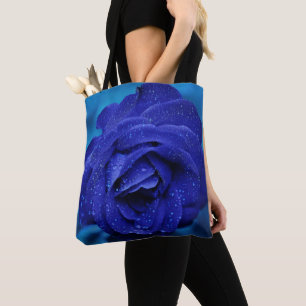 Lila Blaue Rose Tasche