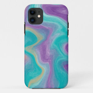 Lila, blaue und Aquamarine Fluid Art Case-Mate iPhone Hülle