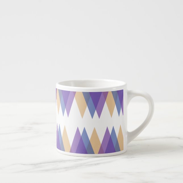 Lila, blaue und gelbe Dreiecke Espressotasse (Rechts)
