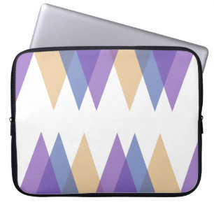 Lila, blaue und gelbe Dreiecke Laptopschutzhülle