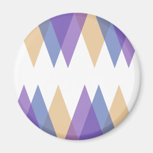 Lila, blaue und gelbe Dreiecke Magnet