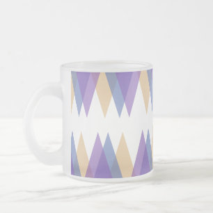 Lila, blaue und gelbe Dreiecke Mattglastasse