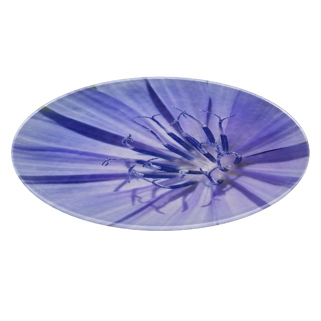 lila-blaue Zichorie Schneidebrett (Ecke)