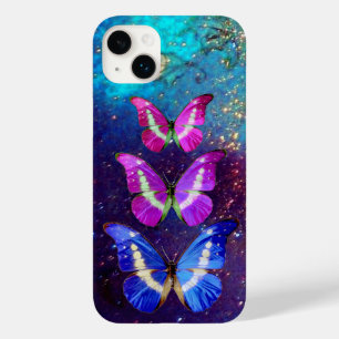 Lila BLAUENSCHALTFLÄCHE IN GOLDGLITZERN Case-Mate iPhone 14 Plus Hülle