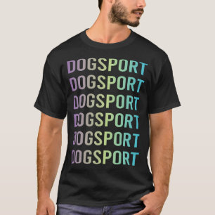 Lila Blauer Hund Sport T-Shirt