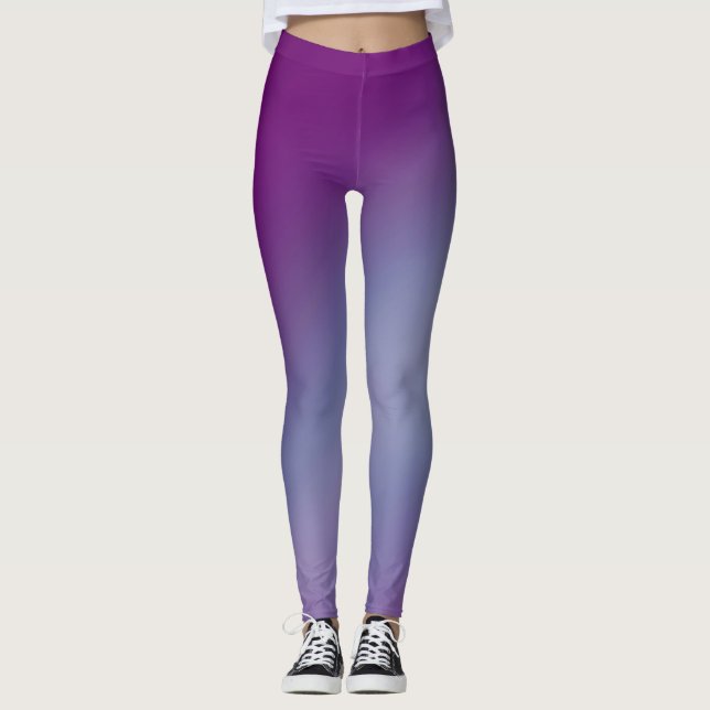 Lila blauer Mondlicht-Omereffekt Leggings (Vorderseite)