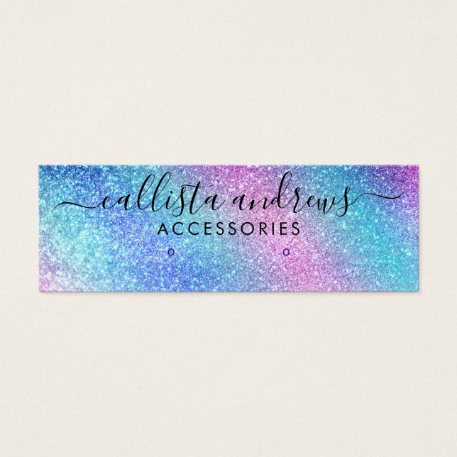 Lila blauer Nebelgalaxie-Glitzer (Vorderseite)