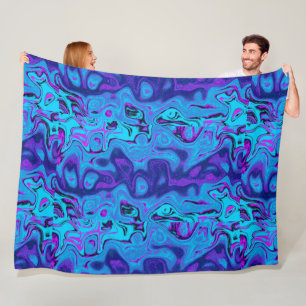 Lila, blauer und rosa Brandstein 2 Fleecedecke