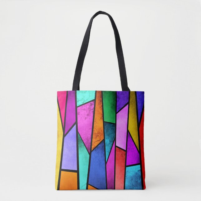Lila , blaues, Aquamarin rosa Tasche (Vorderseite)