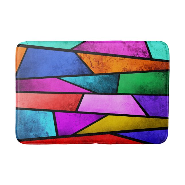 Lila blaues , Aquamarines Bath Mat Badematte (Vorderseite)