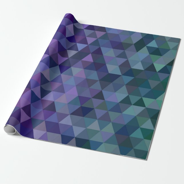 lila blaues Dreieckspapier Geschenkpapier (Ungerollt)