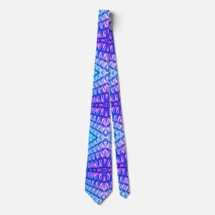 Lila-blaues geometrisches Muster Krawatte