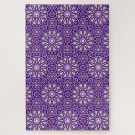 Lila Blaues Kaleidoskop Pinwheel Mandala Muster