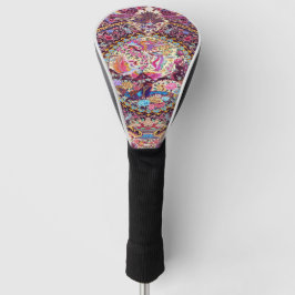 Lila Blaues Perserblumen Blume Peacock Golf Headcover