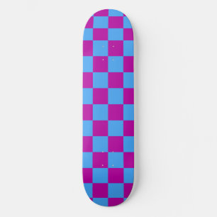Lila blaues Prüfmuster für Karo Skateboard