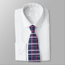 Lila blaues Tartan-Kariertes Muster Krawatte