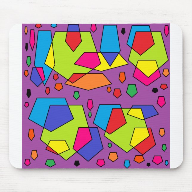 lila Blöcke Mousepad (Vorne)