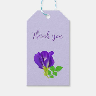 Lila Bloom Floral Geschenkanhänger