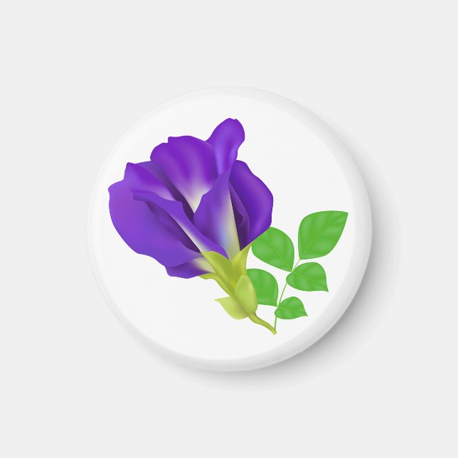 Lila Bloom Floral Geschenkwrap Magnet (Vorne)
