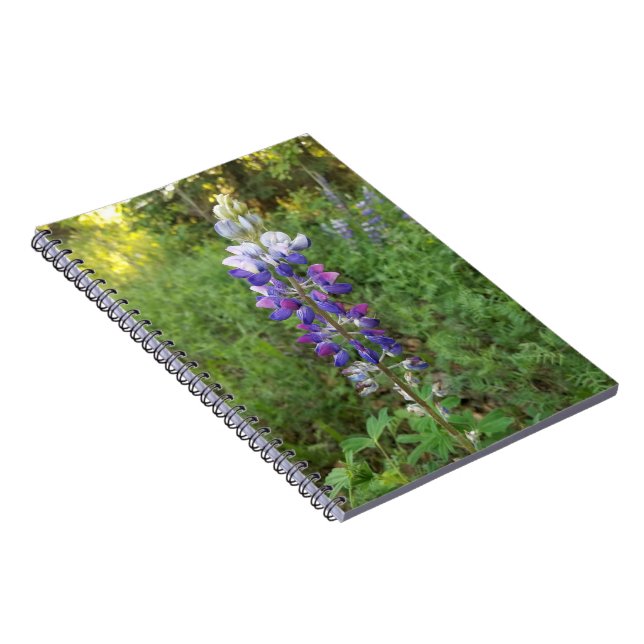Lila Bloom Spiral Notebook Notizblock (Rechte Seite)