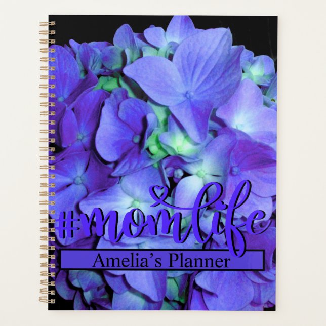 Lila blorales aquamarines Blumenhydrangea Planer (Vorderseite)