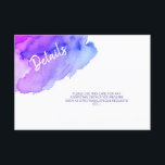 Lila Blue Bat Bar Mitzvah Details Einladung<br><div class="desc">lila Blau</div>