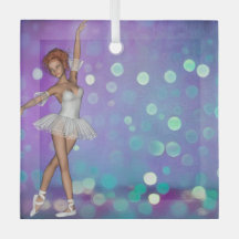 Lila & Blue Bokeh Hintergrund & Ballerina