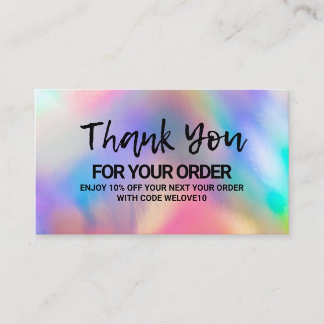 Lila Blue Color Shift Business Card Visitenkarte (Vorderseite)