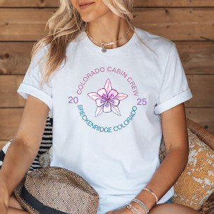 Lila- & Blue Colorado Ferien Familien-Matching Tri-Blend Shirt