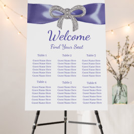 Lila Blue Diamond Bow Wedding Seating Chart