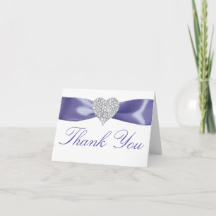 Lila Blue Diamond Herz Dankeschön Karte