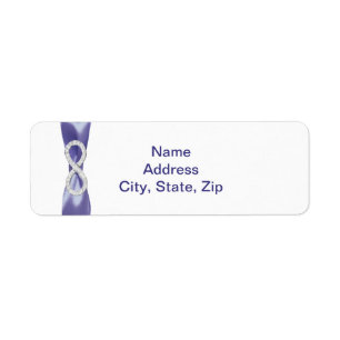 Lila Blue Diamond Infinity Address Labels