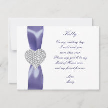 Lila Blue Diamond Trauzeugin Card